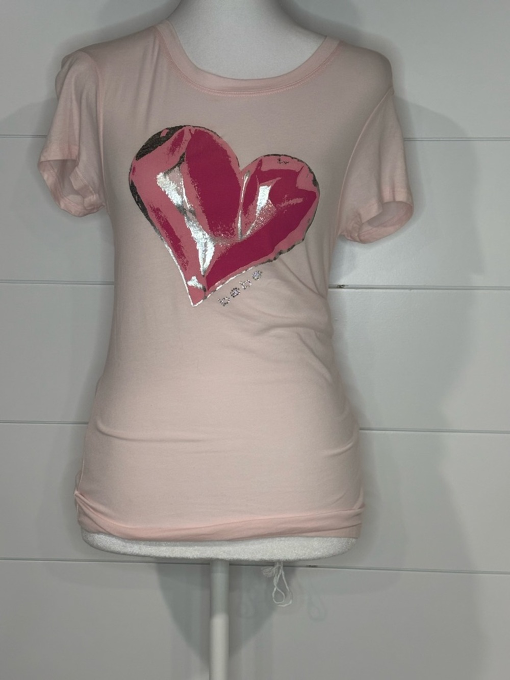 Bebe McBling Pink Heart Graphic T-Shirt - Early 2000s Vintage NWT